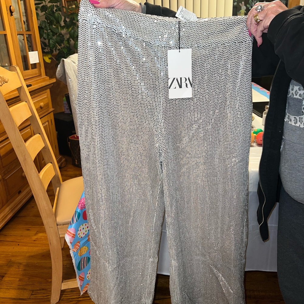 NWT ZARA Sequin Pants - Large